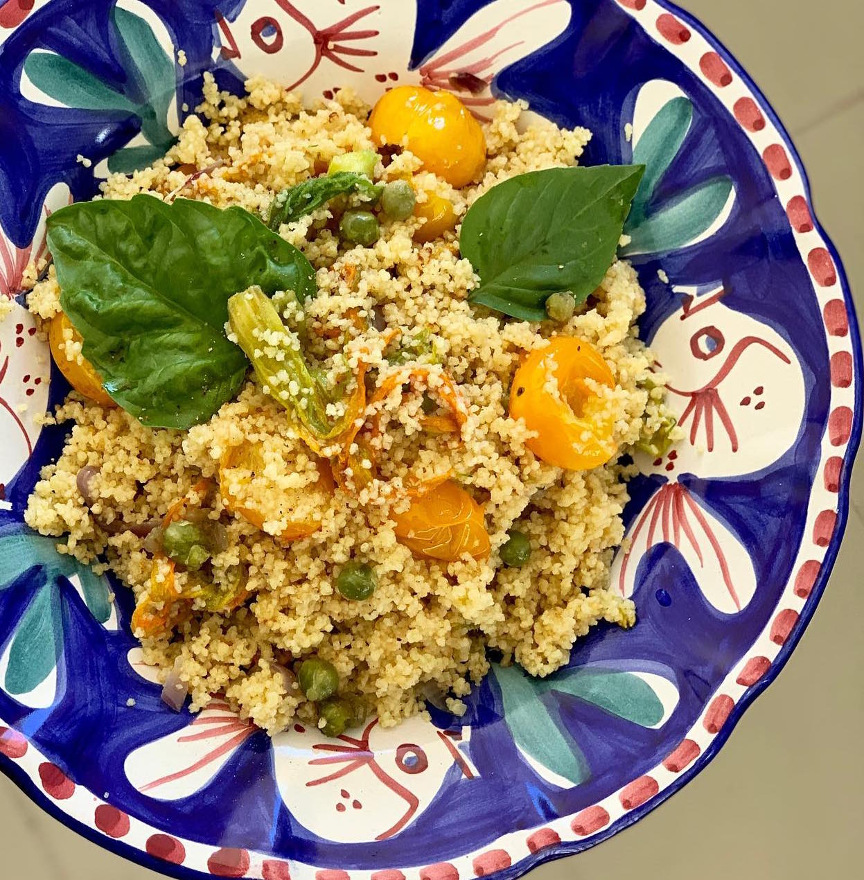 Cous Cous Con Cipolla Di Tropea, Pomodorino Giallo E Fiori Di Zucca ...